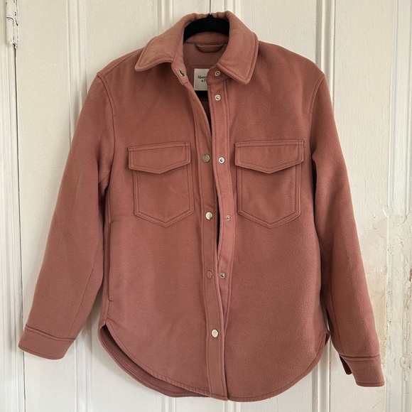 Abercrombie Shacket Rose Pink Color - Picture 2 of 5